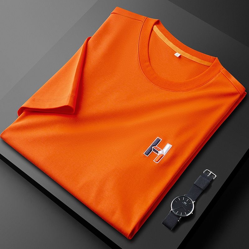 Classy Slim Fit T-Shirt Orange2