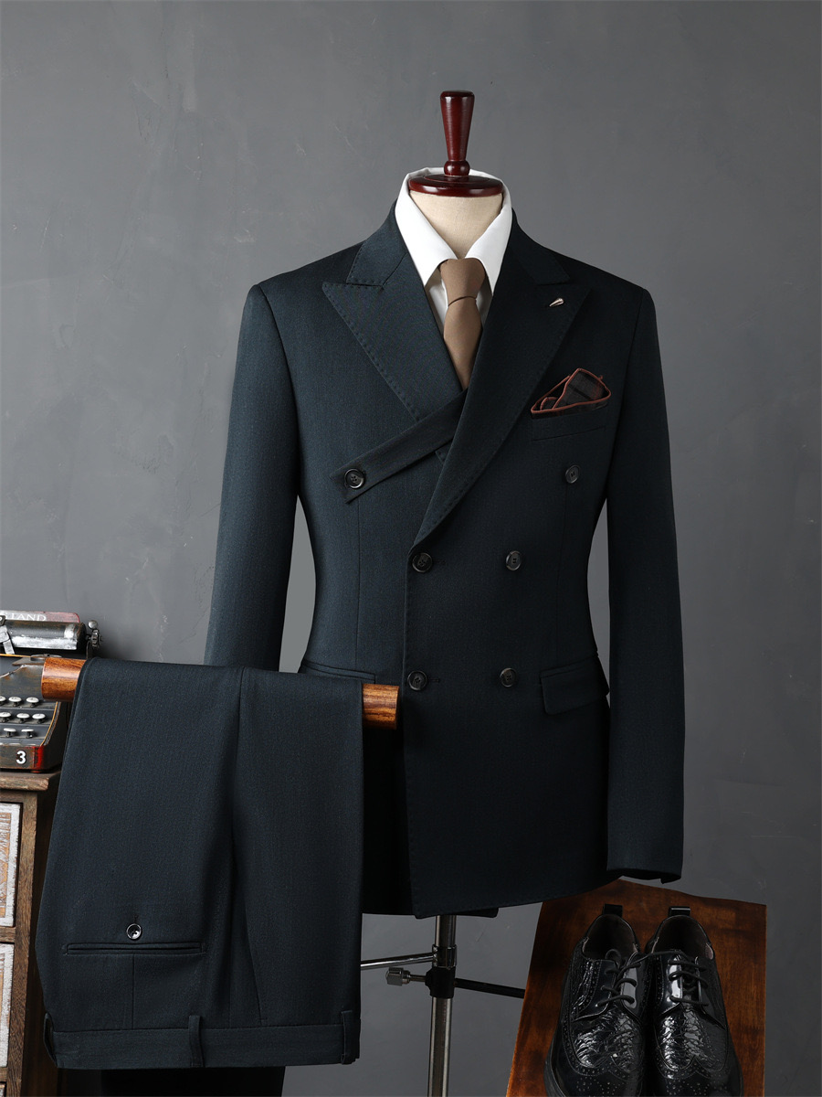 Elegant 2pcs Suit Set - Deep Green