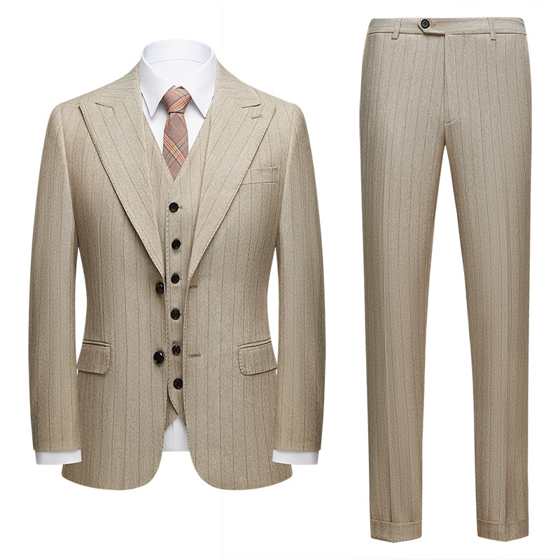 Elegant 3pcs Suit Set - Khaki