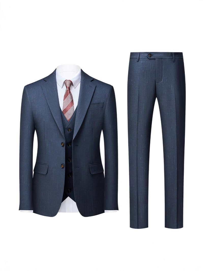Elegant 3pcs Suit Set - Midnight Blue