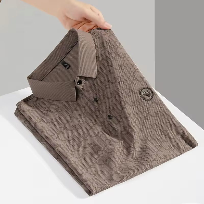 Fashion Versatile Polo Tshirt Brown