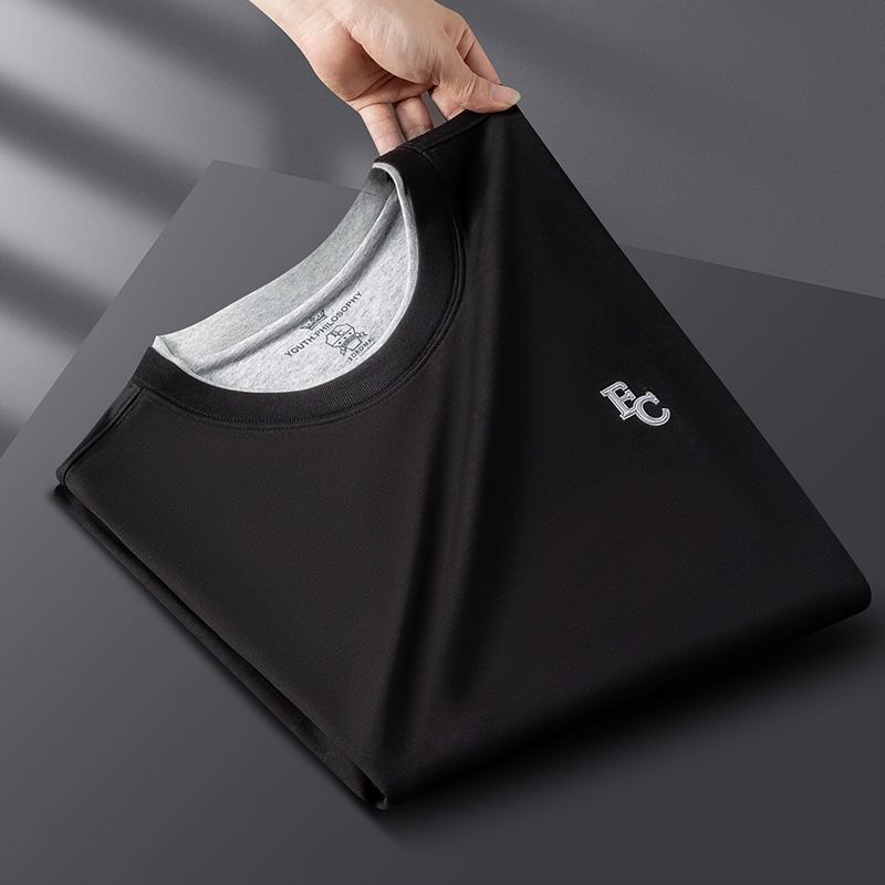 Luxurious Summer Shorts Sleeve T-Shirt Black