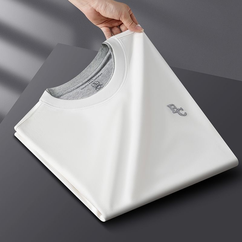 Luxurious Summer Shorts Sleeve T-Shirt White