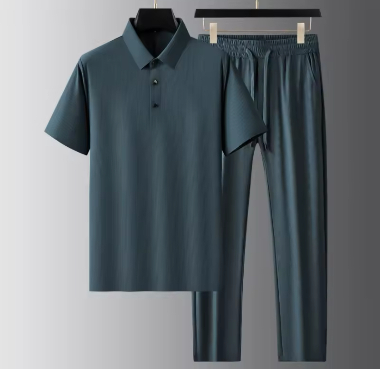 Luxury Ice Silk Men’s Sets Green