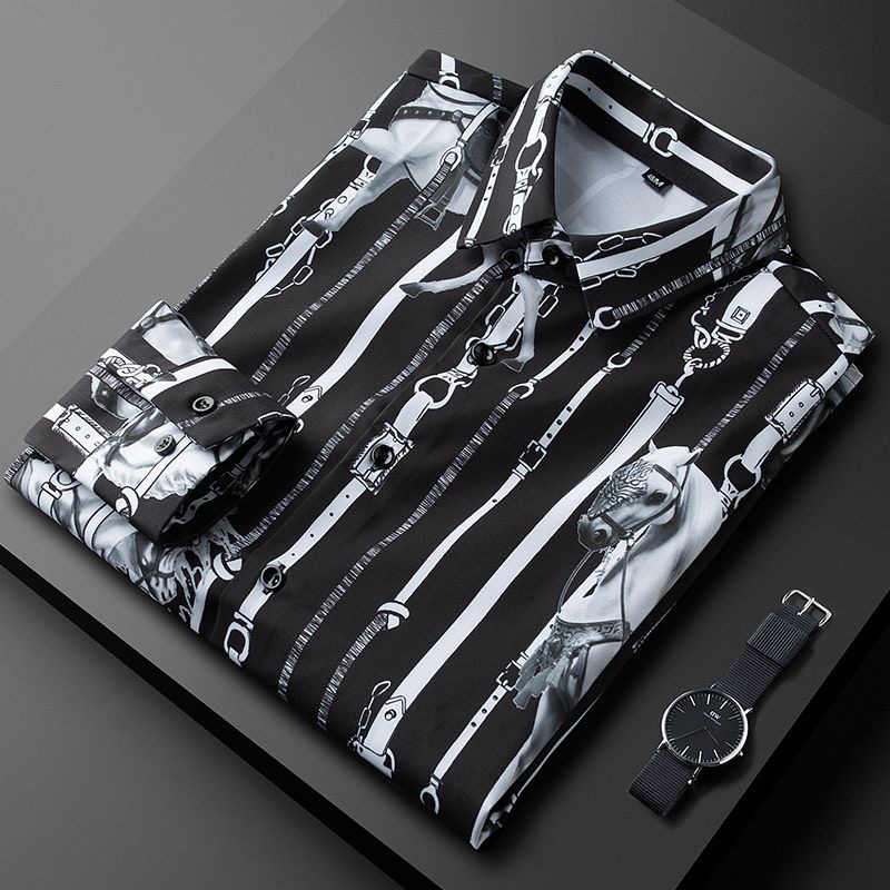 Men’s Classy Long Sleeve Shirt Black