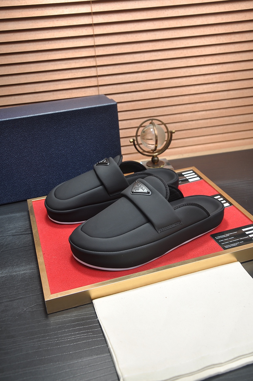 Luxury Prada Half - Shoe - Black